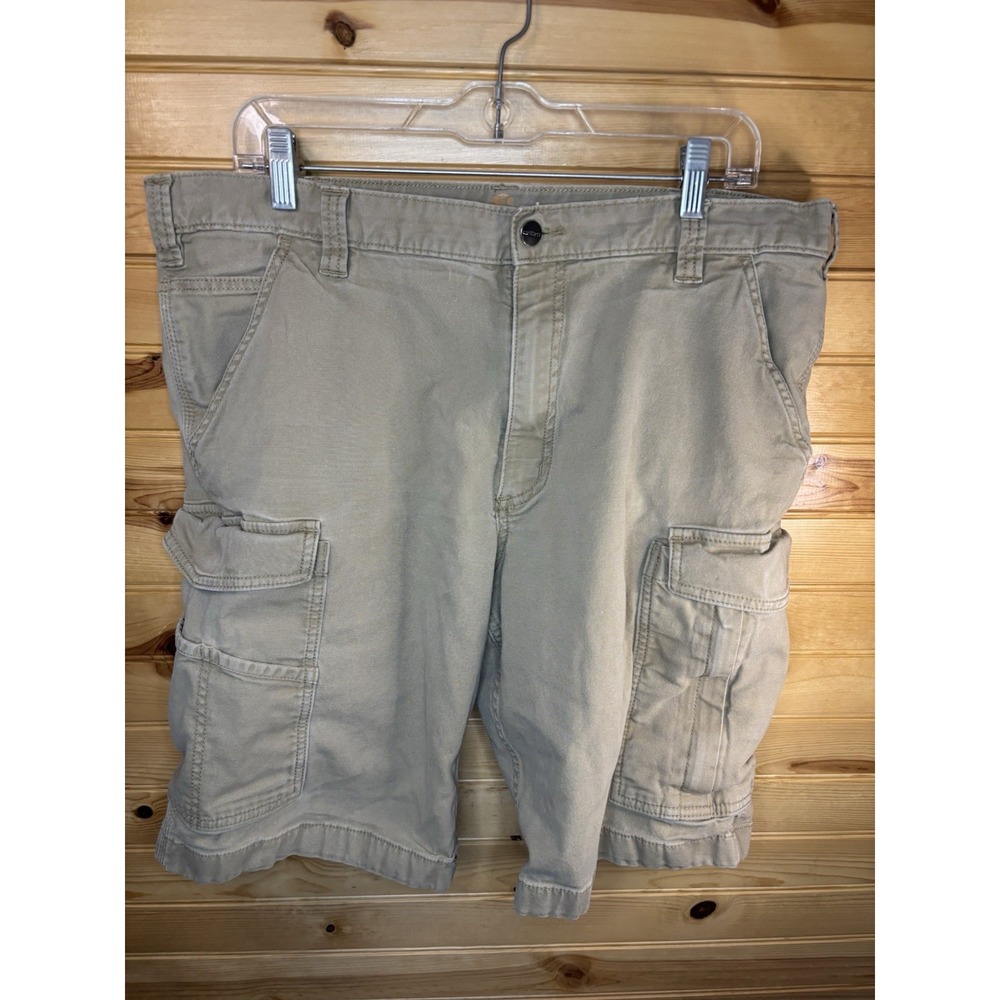Carhartt Relaxed Fit Cargo Shorts Khaki Beige Work Utility Men's Size 38